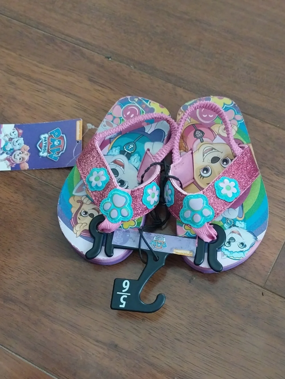 PAW Patrol Pink Glitter Girls' Flip Flop Sandals -
